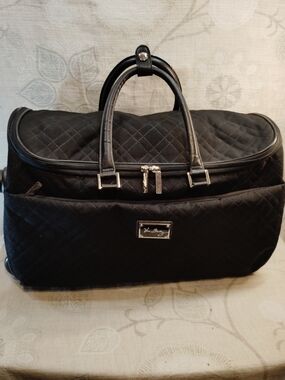 Vera Bradley Black Quilted Travel Duffle Bag